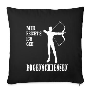 Bogenschiessen Lifestyle - Sofakissenbezug 45 x 45 cm - Schwarz - Vorne