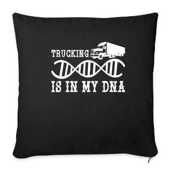 Truck Shirt · TRUCKING · Gift / TOP QUALITY - Sofa pillowcase 17,3'' x 17,3'' (45 x 45 cm) - black - Front