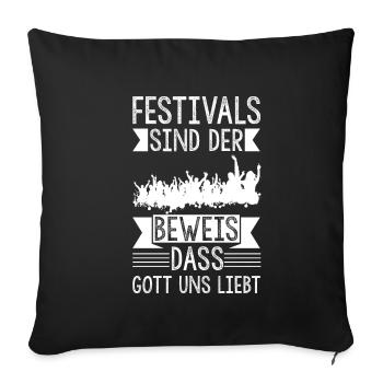 Festival Shirt · THE EVIDENCE · Gift - Sofa pillowcase 17,3'' x 17,3'' (45 x 45 cm) - black - Front