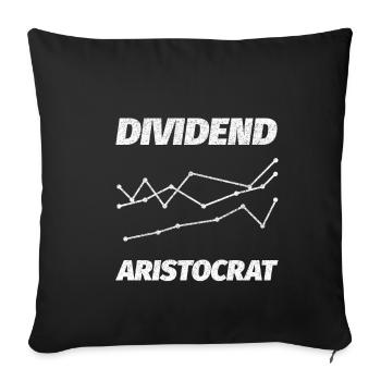 DIVIDENDES ARISTOCRAT STOCK MARKET - Housse de coussin décorative 45 x 45 cm - noir - Devant