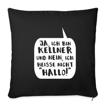 Serveur Gastronomie gastrotã ique drôle cadeau - Housse de coussin décorative 45 x 45 cm - noir - Devant