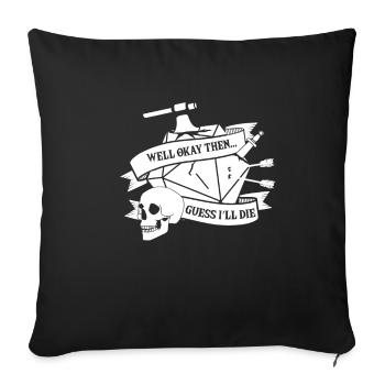 Gamer RPG Dungeon Cube Tabletop Funny Gift - Sofa pillowcase 17,3'' x 17,3'' (45 x 45 cm) - black - Front