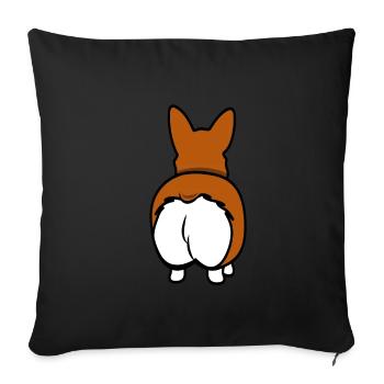 Funny dog lover t-shirt gift ideas - Sofa pillowcase 17,3'' x 17,3'' (45 x 45 cm) - black - Front