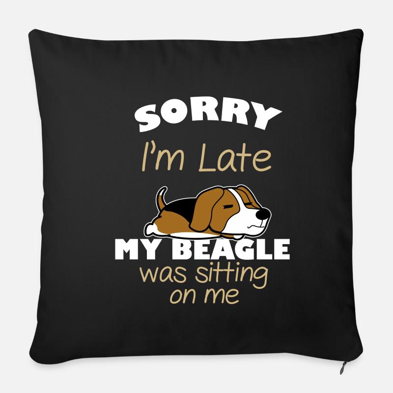 beagle - Sofakissenbezug 45 x 45 cm - Schwarz