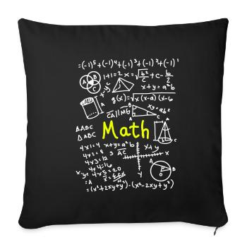 Math Design - Sofa pillowcase 17,3'' x 17,3'' (45 x 45 cm) - black - Front
