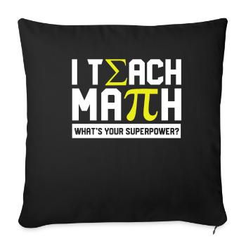 Math Design - Sofa pillowcase 17,3'' x 17,3'' (45 x 45 cm) - black - Front