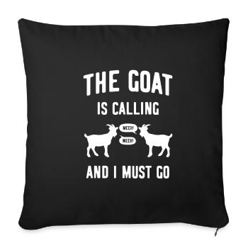 Goat goat - Sofa pillowcase 17,3'' x 17,3'' (45 x 45 cm) - black - Front