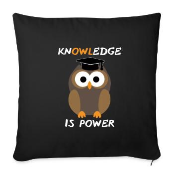 Owl Owl - Sofa pillowcase 17,3'' x 17,3'' (45 x 45 cm) - black - Front