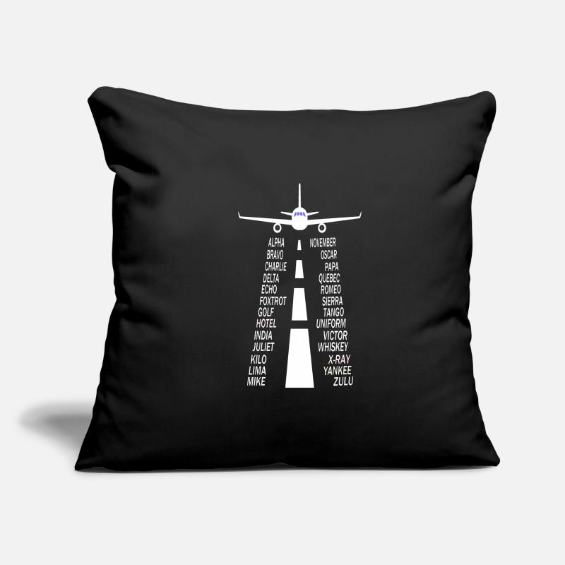 Pilot alphabet pilot airplane Sofa pillowcase 17,3'' x 17,3'' (45 x 45 cm)
