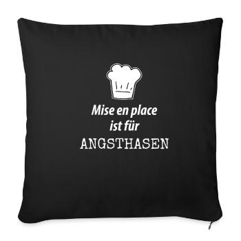 Cuisinier cuisinier cadeau gastronomie rengaine drôle - Housse de coussin décorative 45 x 45 cm - noir - Devant