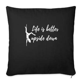 Pole dance - Housse de coussin décorative 45 x 45 cm - noir - Devant