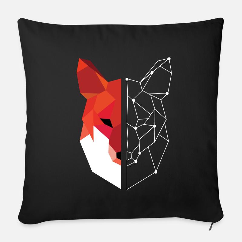 fuchs - Sofakissenbezug 45 x 45 cm - Schwarz