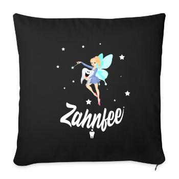 Zahnfee Zahn Magisch - Sofakissenbezug 45 x 45 cm - Schwarz - Vorne