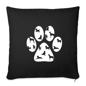 Un amoureux de la patte - Housse de coussin décorative 45 x 45 cm - noir - Devant