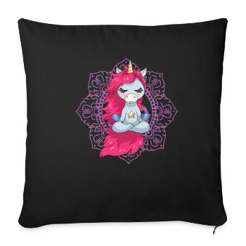 Womens Womens Unicorn Yoga Gift I Funny Workout - Sofa pillowcase 17,3'' x 17,3'' (45 x 45 cm) - black - Front
