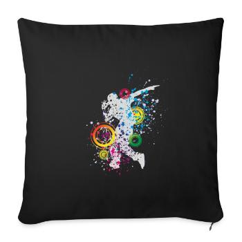 Breakdance top skirt - Sofa pillowcase 17,3'' x 17,3'' (45 x 45 cm) - black - Front