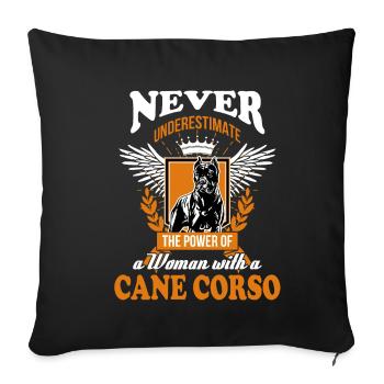 cane corso - Sofakissenbezug 45 x 45 cm - Schwarz - Vorne