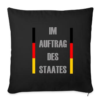 Beamter Geschenkidee Lehrer Polizist Anwärter - Sofakissenbezug 45 x 45 cm - Schwarz - Vorne