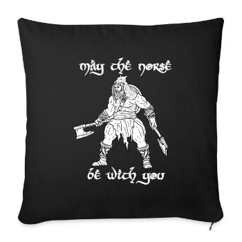 may the norse be with you - Housse de coussin décorative 45 x 45 cm - noir - Devant