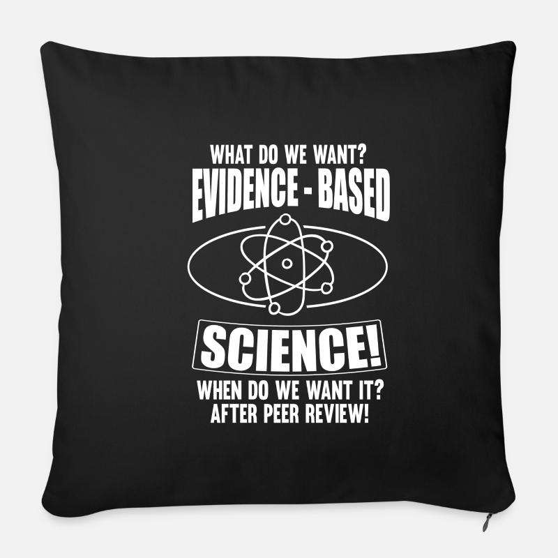 Wissenschaft Atom Physik Chemie Medizin Geschenke - Sofakissenbezug 45 x 45 cm - Schwarz