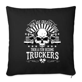Truck Driver Trucker Truck Driver - Sofa pillowcase 17,3'' x 17,3'' (45 x 45 cm) - black - Front