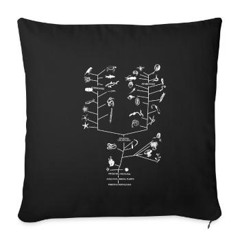 Baum des Lebens Biologie Biologe Geschenk - Sofakissenbezug 45 x 45 cm - Schwarz - Vorne