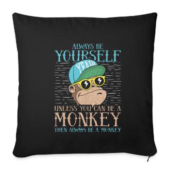 Always Be Yourself - Sofa pillowcase 17,3'' x 17,3'' (45 x 45 cm) - black - Front
