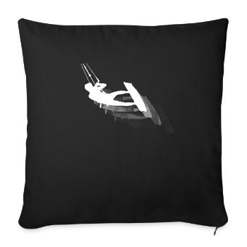 Kitesurfing Kitesurfing - Sofa pillowcase 17,3'' x 17,3'' (45 x 45 cm) - black - Front