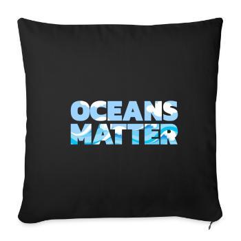 Protection du climat Protection de l'environnement Démonstration en mer - Housse de coussin décorative 45 x 45 cm - noir - Devant
