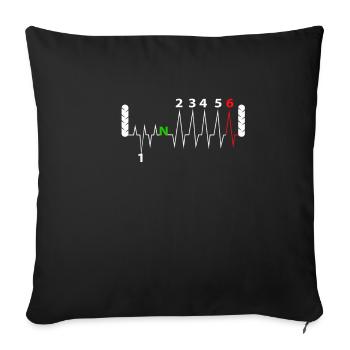 Motorcycle Gear Shift Motorcyclist Bike Gift - Sofa pillowcase 17,3'' x 17,3'' (45 x 45 cm) - black - Front