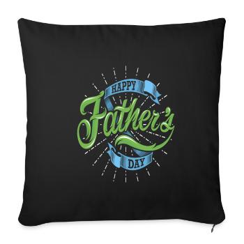 HEUREUX DU JOUR DU PÈRE - Housse de coussin décorative 45 x 45 cm - noir - Devant