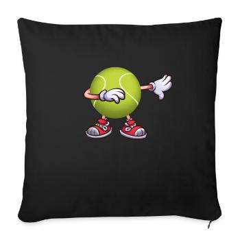 Dabbing Tennis Ball Tennis - Sofa pillowcase 17,3'' x 17,3'' (45 x 45 cm) - black - Front