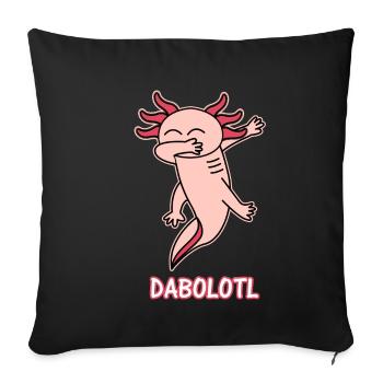 Axolotl - Sofa pillowcase 17,3'' x 17,3'' (45 x 45 cm) - black - Front