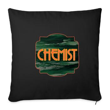 chimiste - Housse de coussin décorative 45 x 45 cm - noir - Devant