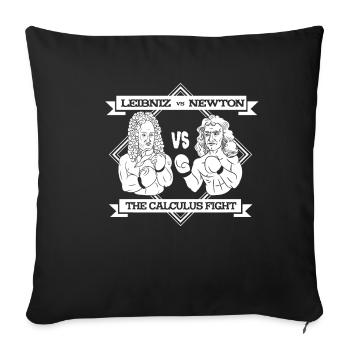 The Culculus Fight Newton vs. Leibniz T-Shirt - Sofa pillowcase 17,3'' x 17,3'' (45 x 45 cm) - black - Front