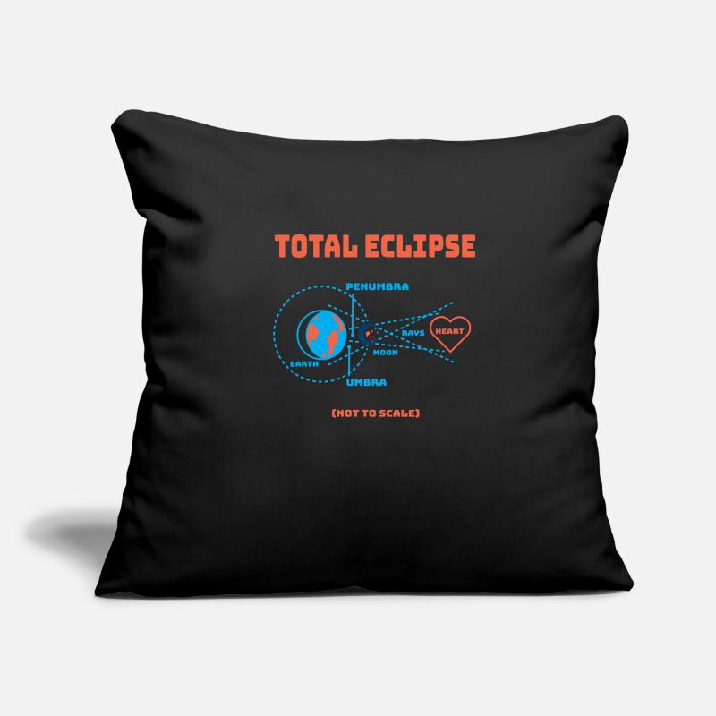 Eclipse totale de la Terre Système solaire éclipse lunaire Housse de coussin décorative 45 x 45 cm
