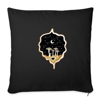 Psilocybin Shrooms - Sofa pillowcase 17,3'' x 17,3'' (45 x 45 cm) - black - Front