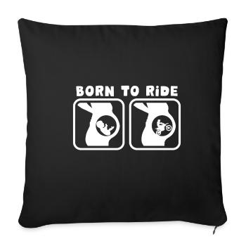 Motorcycle rider motocross stunt moped gift - Sofa pillowcase 17,3'' x 17,3'' (45 x 45 cm) - black - Front