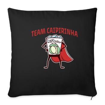 Cocktail Team Groupe Caipirinha Lime - Housse de coussin décorative 45 x 45 cm - noir - Devant