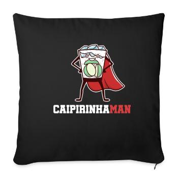 Cocktail Superhero Caipirinha Lime Bar - Sofa pillowcase 17,3'' x 17,3'' (45 x 45 cm) - black - Front