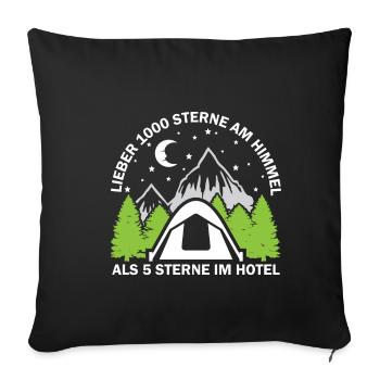 Chers 1000 étoiles dans le ciel que 5 à l'hôtel - Housse de coussin décorative 45 x 45 cm - noir - Devant