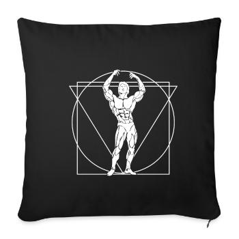 Bodybuilder Body Building Fitness Weightlifting - Sofa pillowcase 17,3'' x 17,3'' (45 x 45 cm) - black - Front