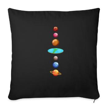 Planète Univers - Housse de coussin décorative 45 x 45 cm - noir - Devant