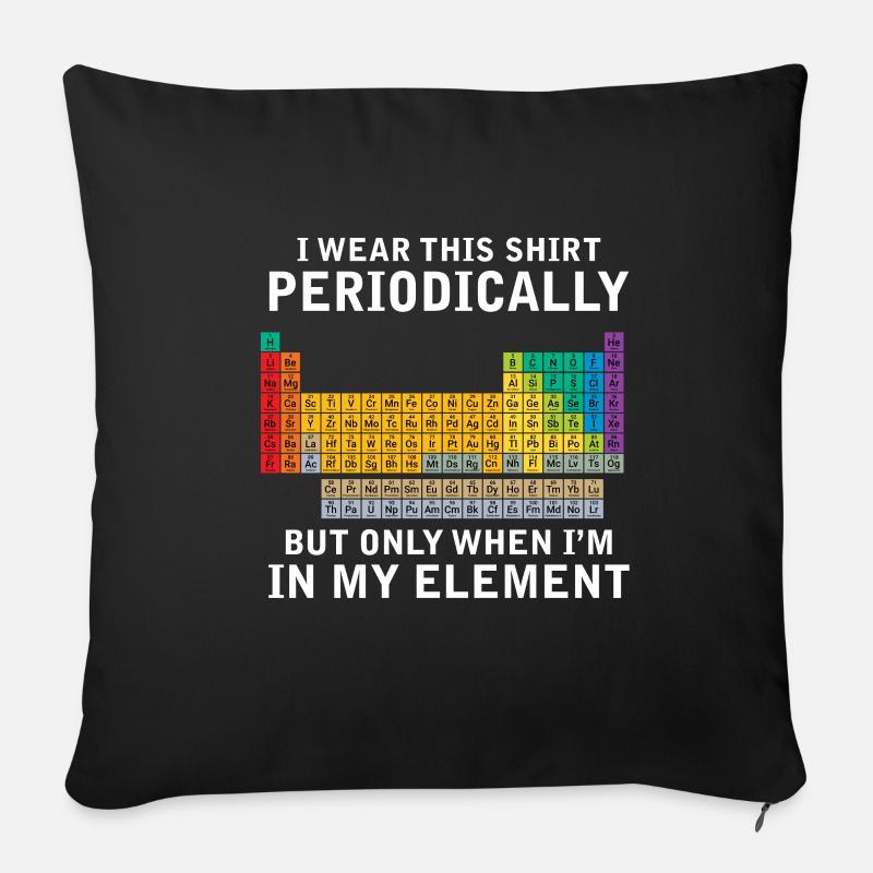 Periodensystem Physiker - Sofakissenbezug 45 x 45 cm - Schwarz