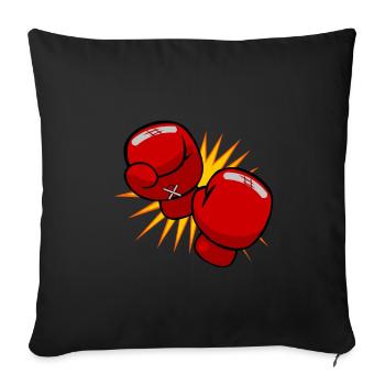 Gants de boxe - Housse de coussin décorative 45 x 45 cm - noir - Devant