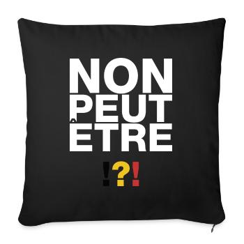 Non peut-être !?! - Housse de coussin décorative 45 x 45 cm - noir - Devant