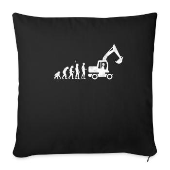 Evolution Bagger Baggerfahrer - Sofakissenbezug 45 x 45 cm - Schwarz - Vorne