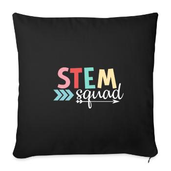 STEM Squad - Sofa pillowcase 17,3'' x 17,3'' (45 x 45 cm) - black - Front