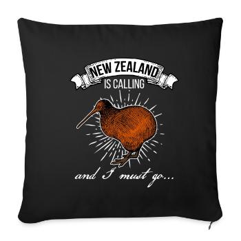 nouvelle-Zélande - Housse de coussin décorative 45 x 45 cm - noir - Devant