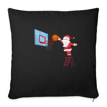 Basketball Santa Claus - Sofa pillowcase 17,3'' x 17,3'' (45 x 45 cm) - black - Front